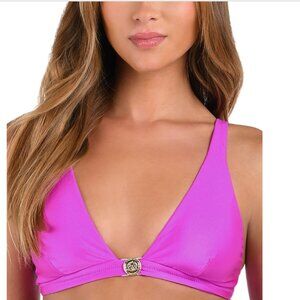 L'Agence Lexi Shimmer Swim Bikini Top Purple Size S 10202